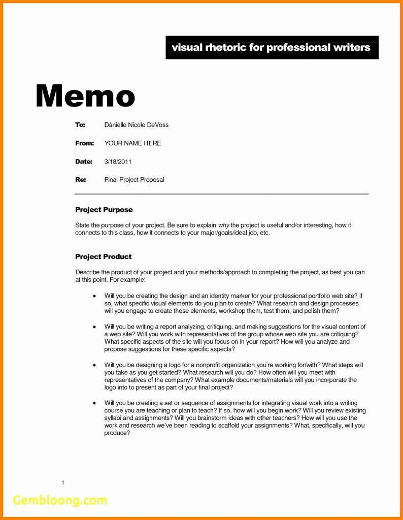 Memo Template Google Docs