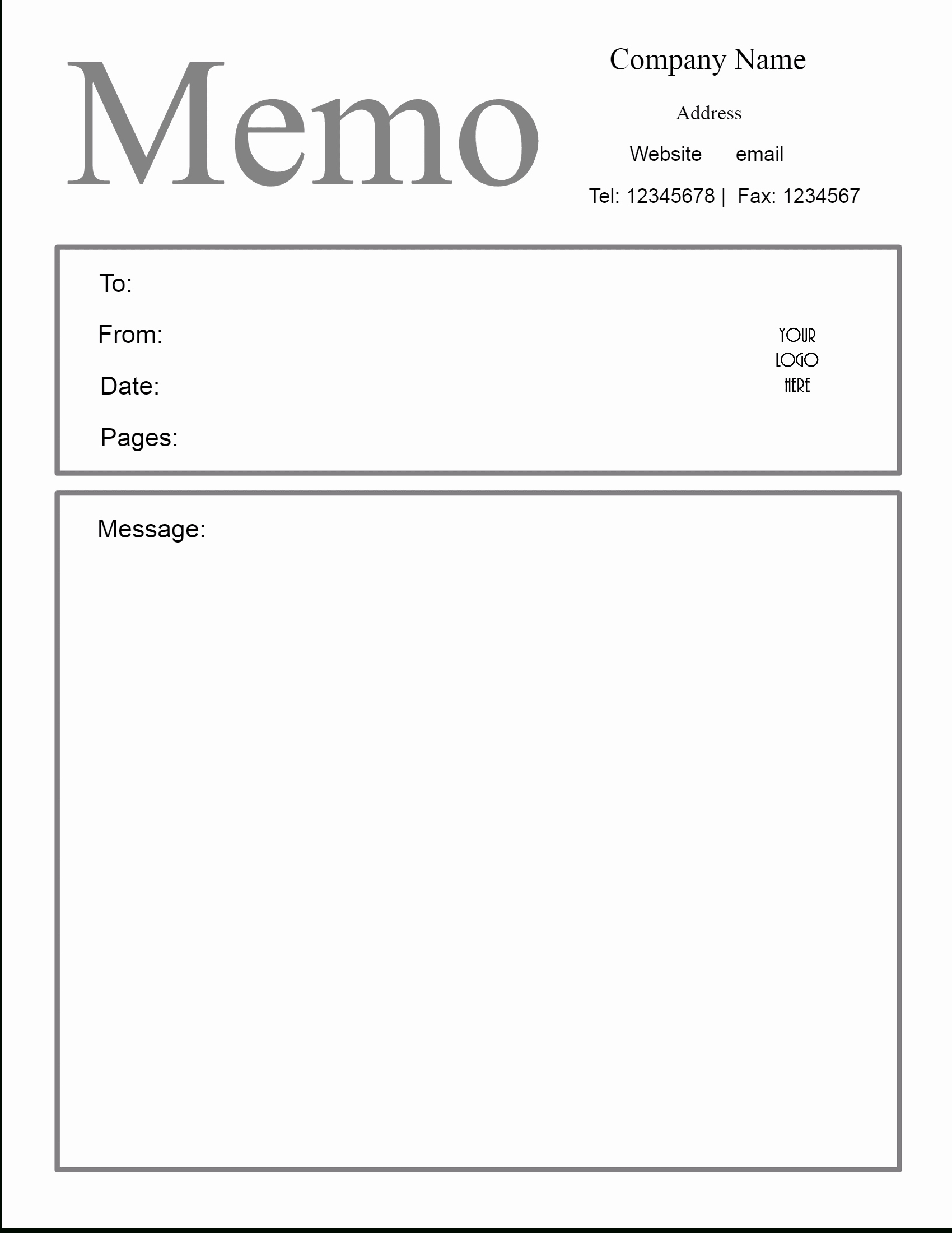 Memo Template Google Docs