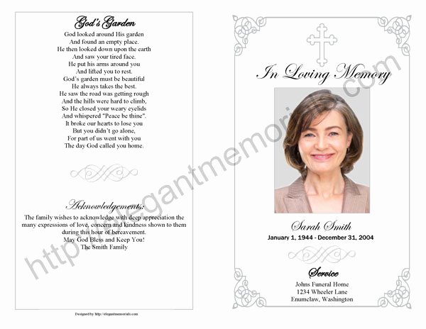 sample memorial service program