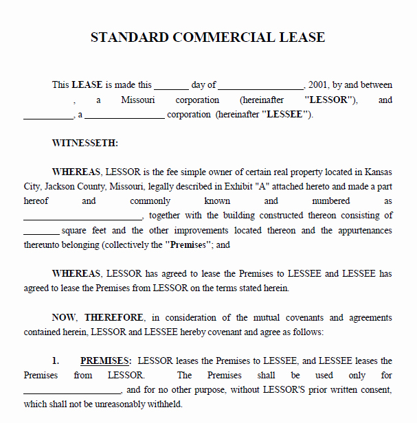 Mercial Lease Agreement