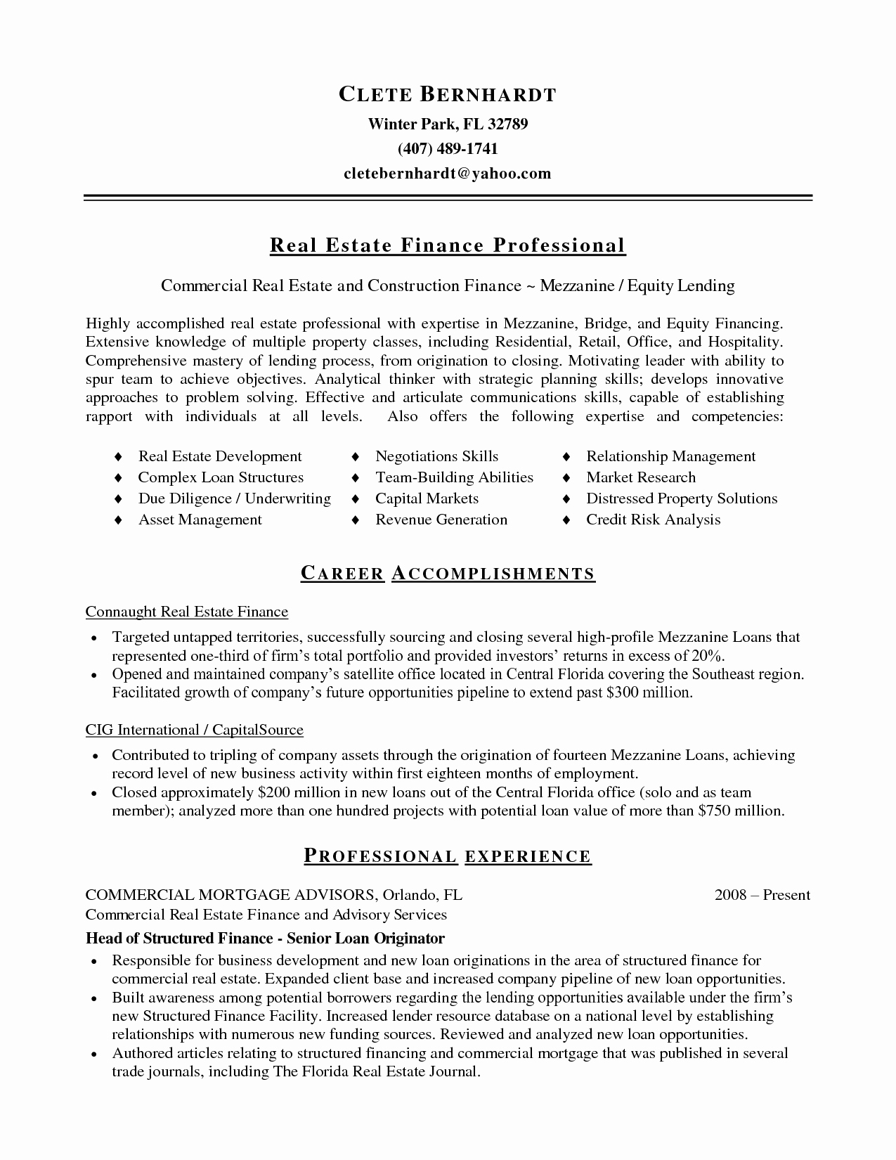 Mercial Real Estate Broker Resume Sample Bongdaao