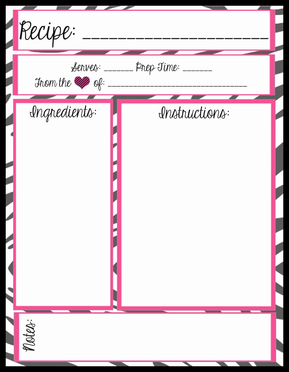 Mesa S Place Full Page Recipe Templates [free Printables]