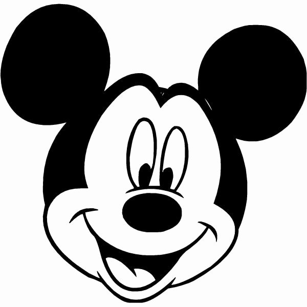 Mickey Mouse Face Silhouette at Getdrawings