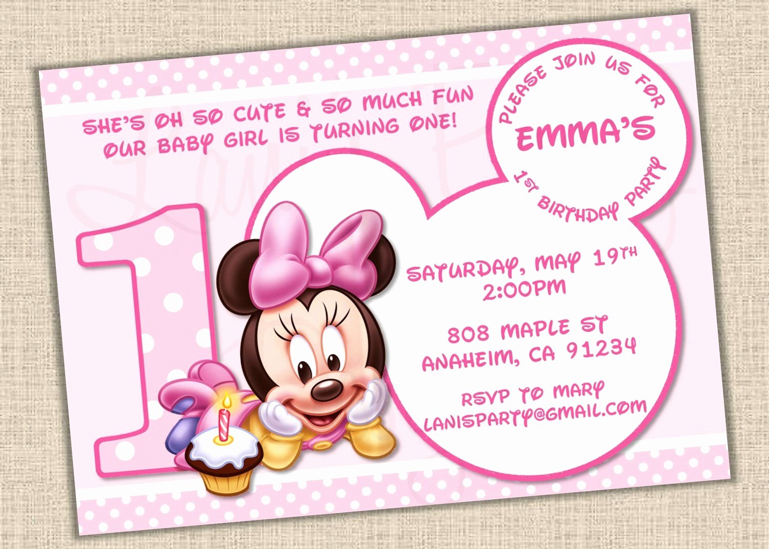 Mickey Mouse First Birthday Invitations Templates