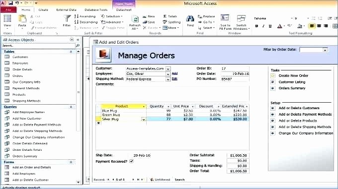 Microsoft Access Invoice Template – thedailyrover