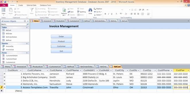 microsoft access 2013 sample database