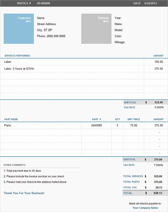 Microsoft Excel Invoice Template Free Professional and
