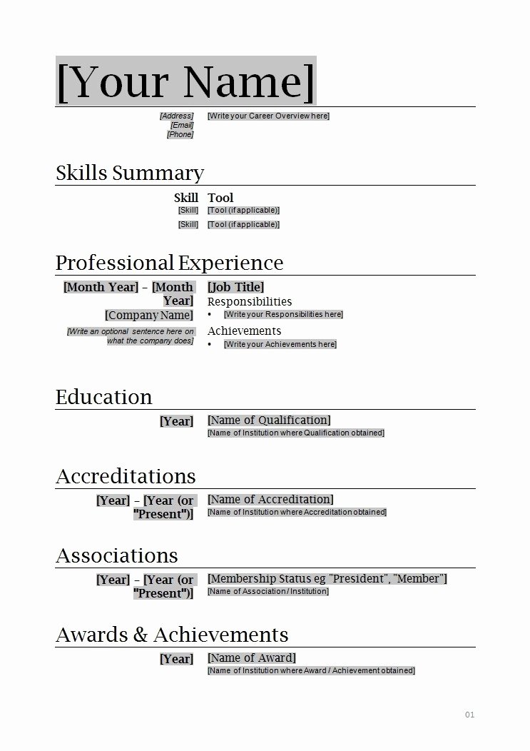 microsoft office resume templates