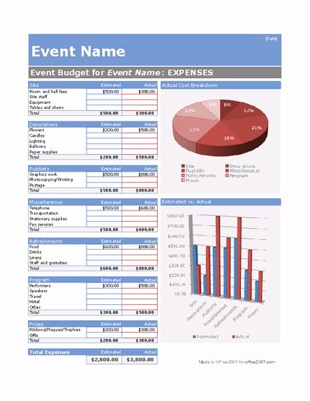Microsoft Fice S Free event Planning Template