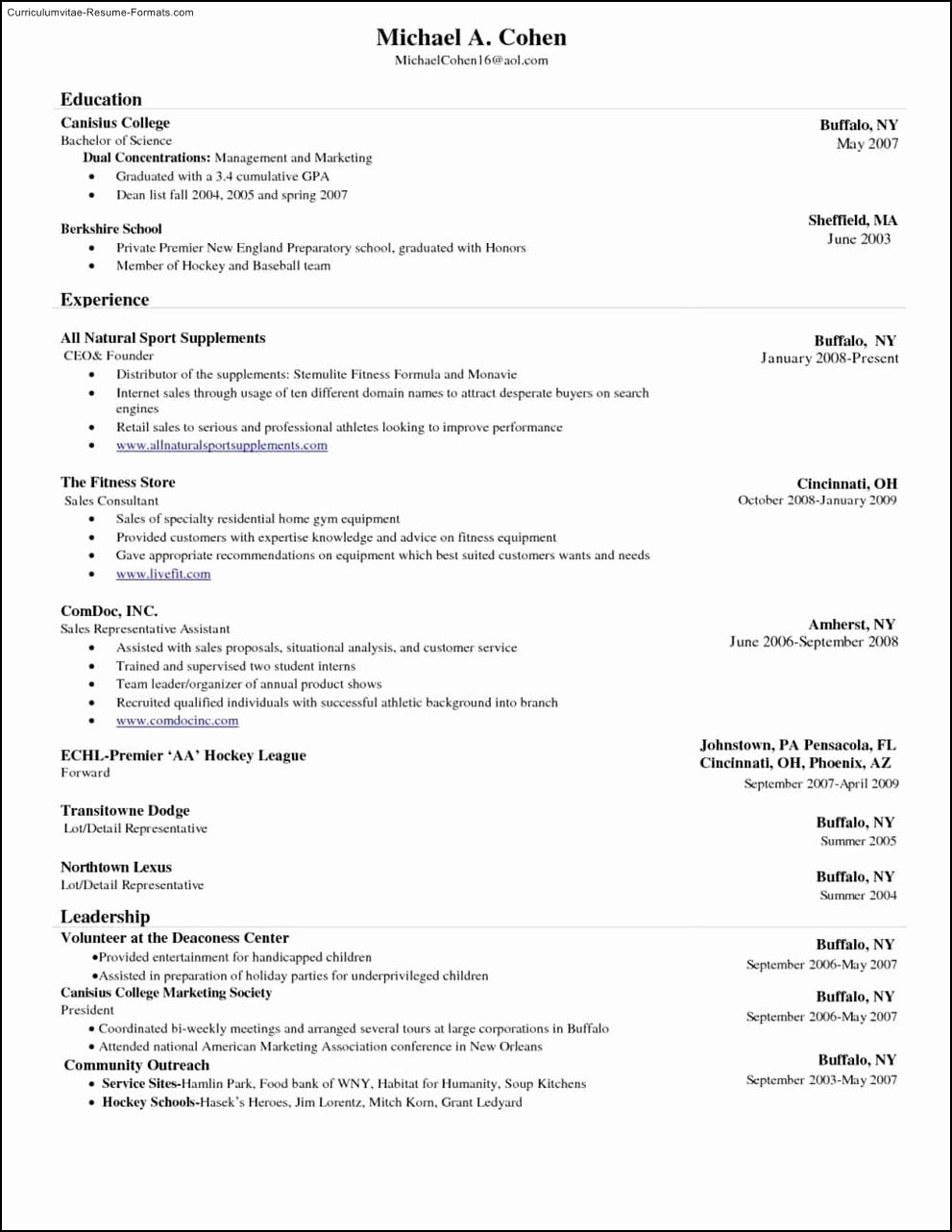 microsoft word 2010 resume template