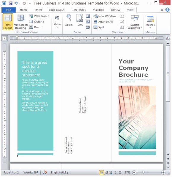Microsoft Word Brochure Template 2010 Csoforumfo