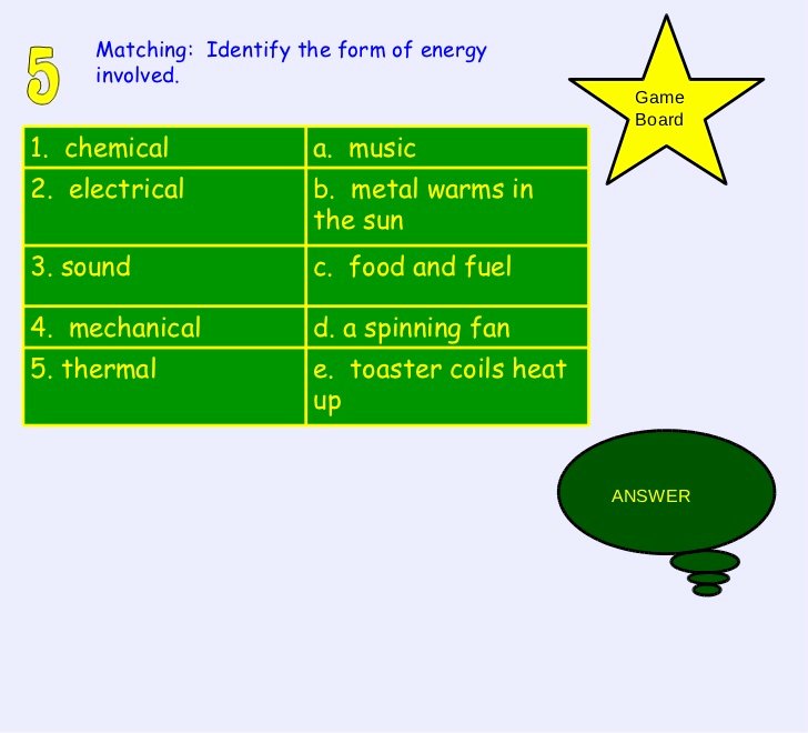Mid Year Review Game for Science Template