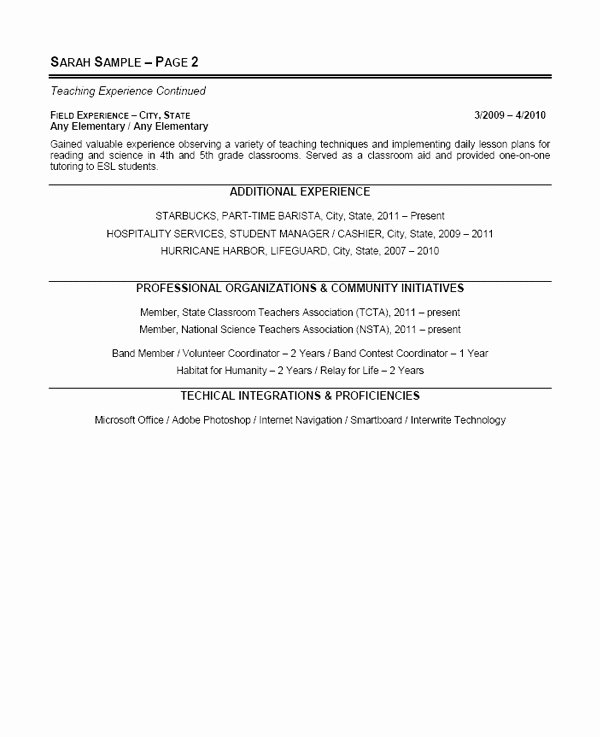 Middle School Student Resume Best Resume Collection
