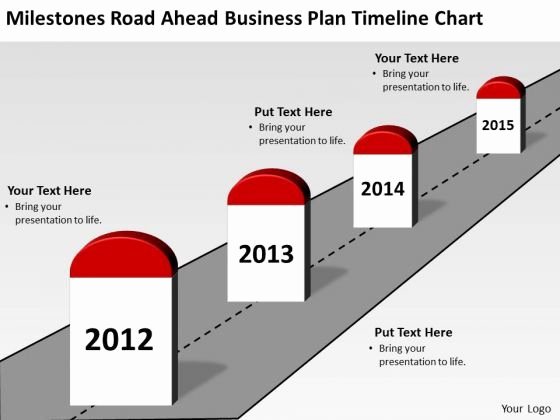 Milestones Road Ahead Business Plan Timeline Chart