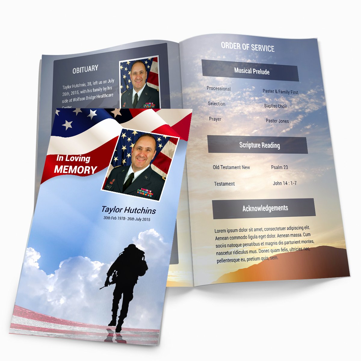 Military Funeral Pamphlets