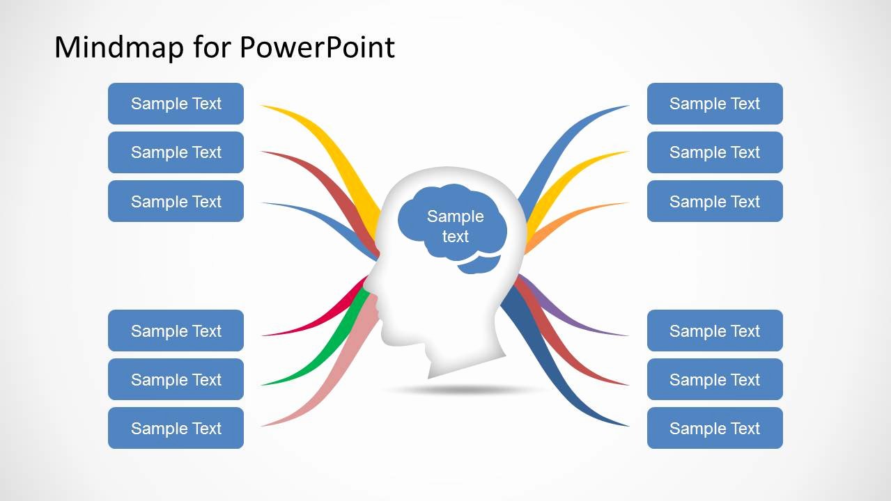Mind Map Diagram Template for Powerpoint Slidemodel