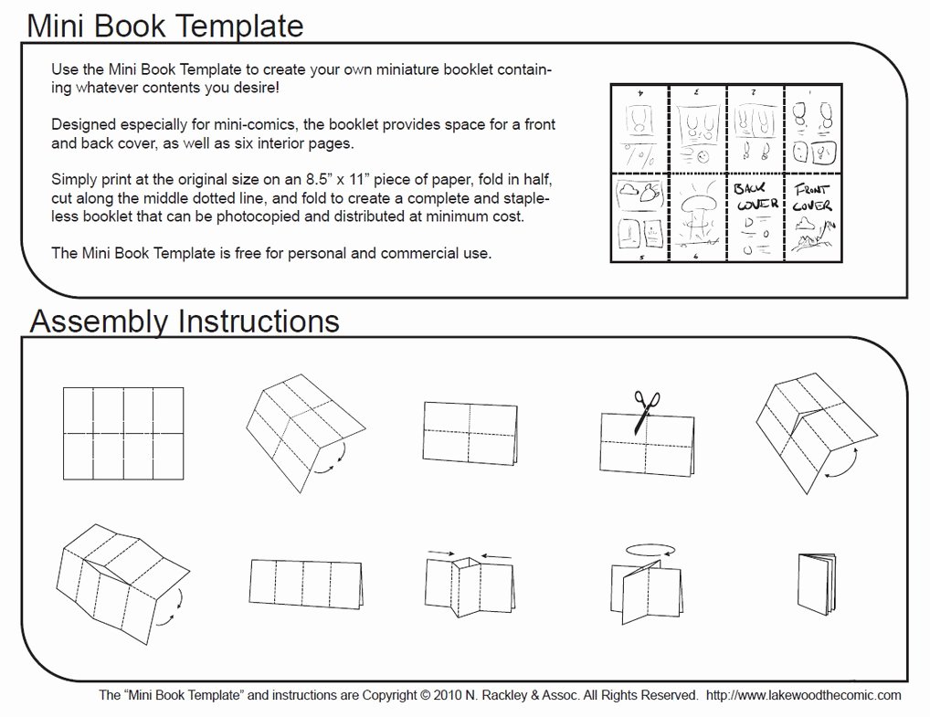 Mini ic Book Template and Tutorial