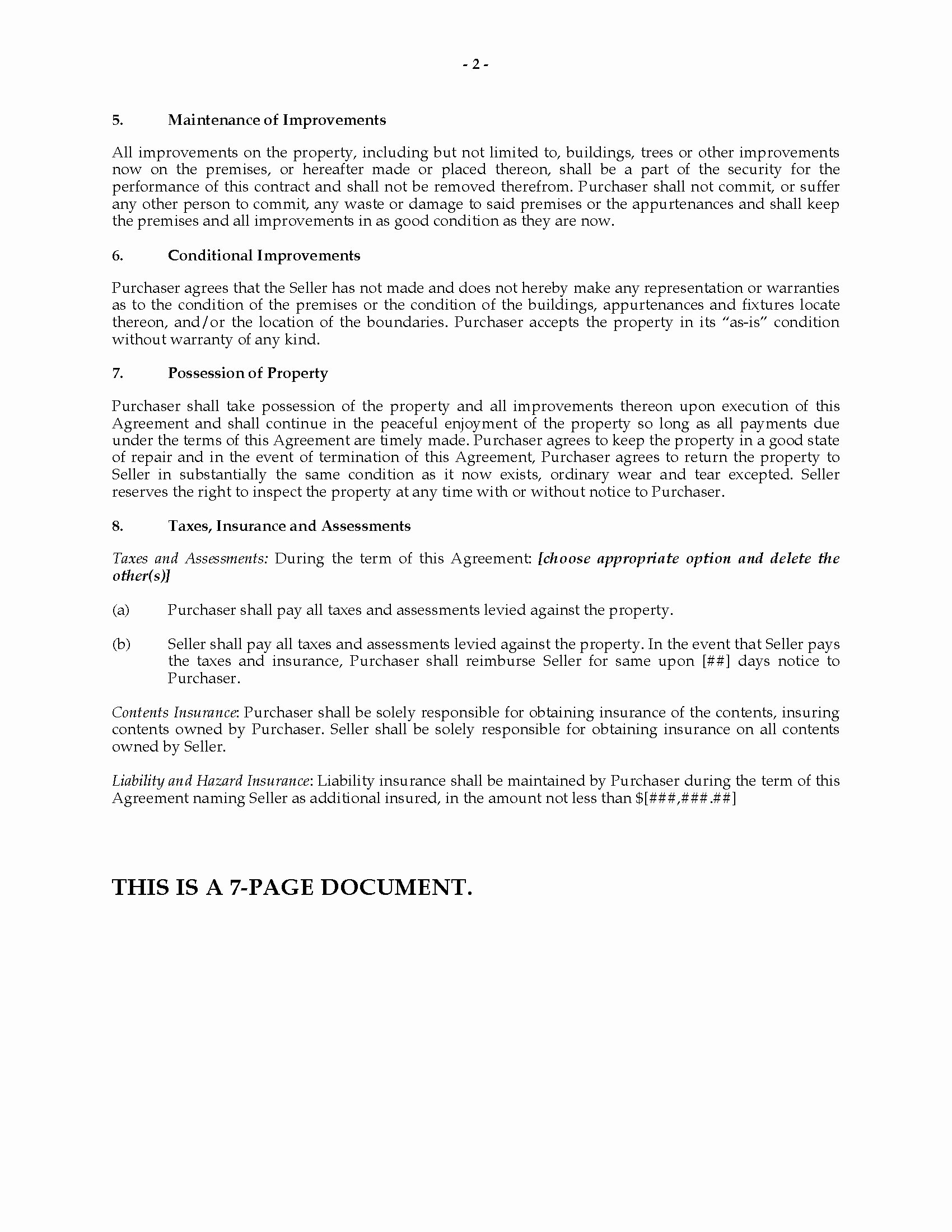 Missouri Contract for Deed