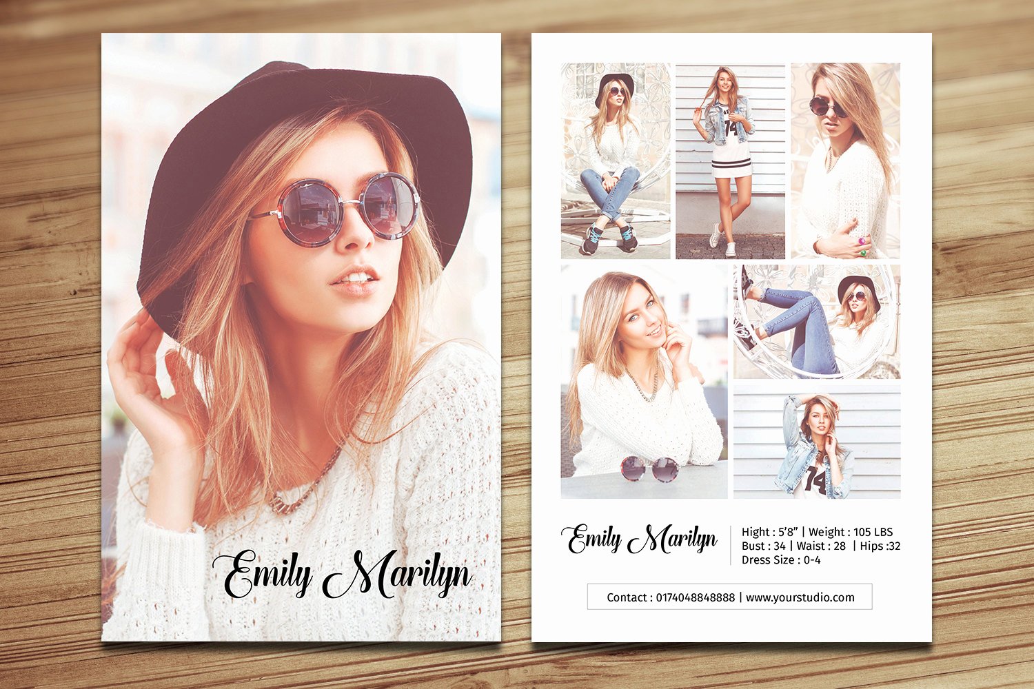 Modeling P Card Template Fashion Model P Card