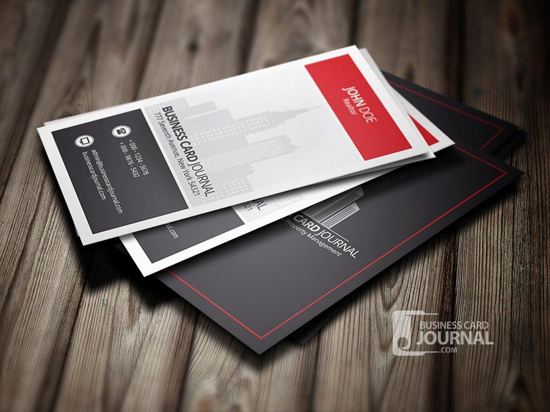 modern stylish real estate business card template