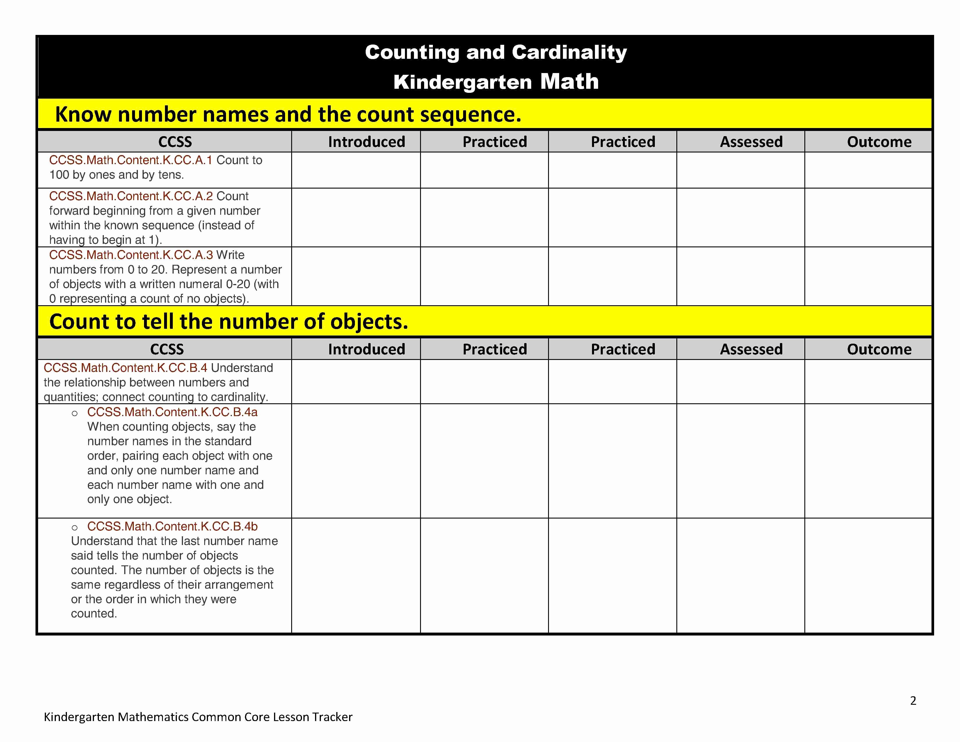 Mon Core Lesson Plan organizers for Math and Ela