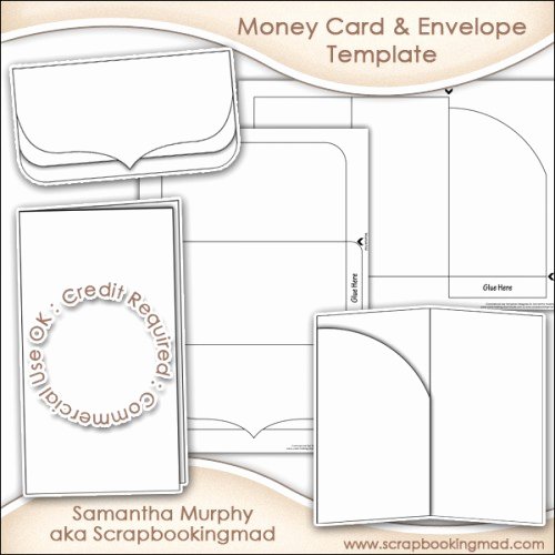 Money Gift Card &amp; Envelope Template Mercial Use £3 50
