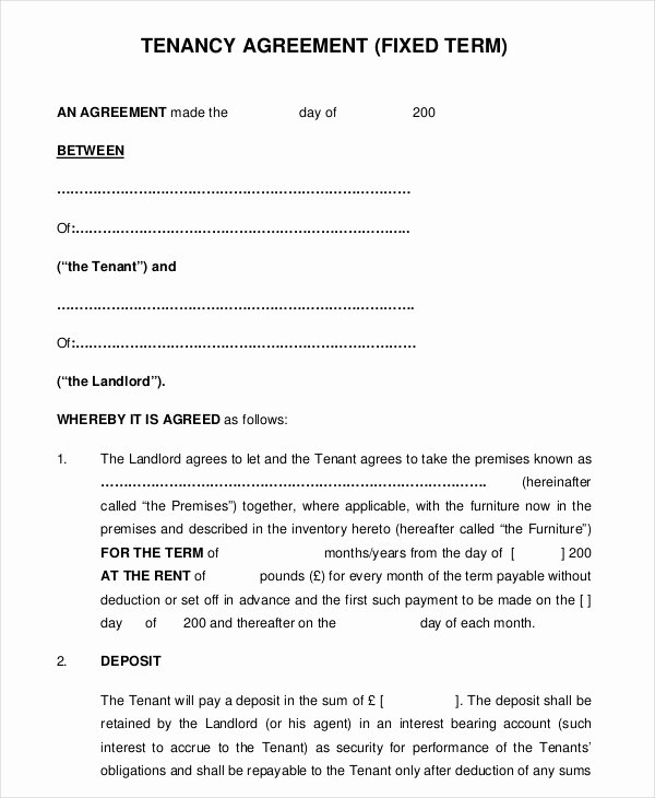 Month to Month Rental Agreement Template – 12 Free Word