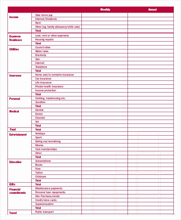 monthly bud planner