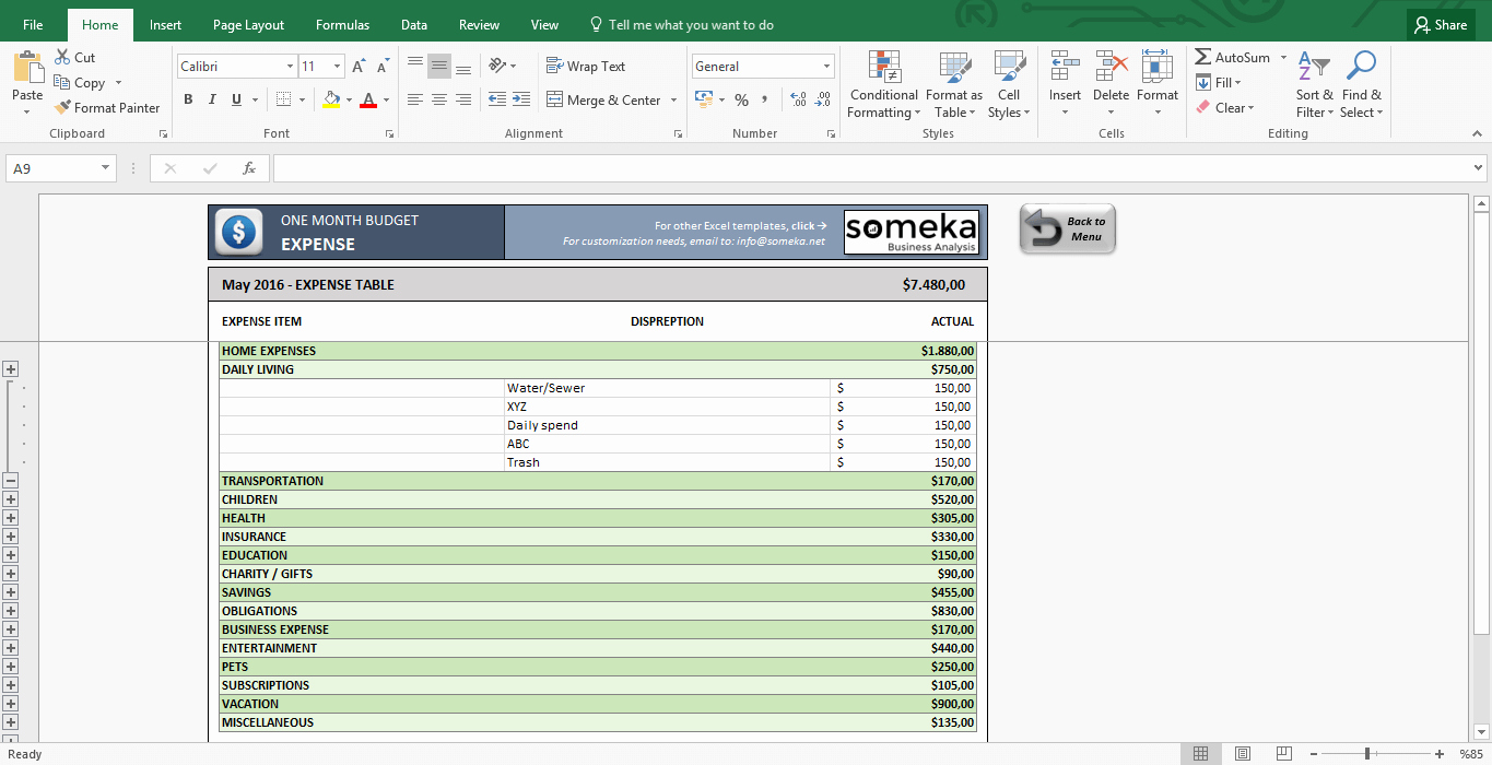 Monthly Bud Worksheet Free Bud Template In Excel