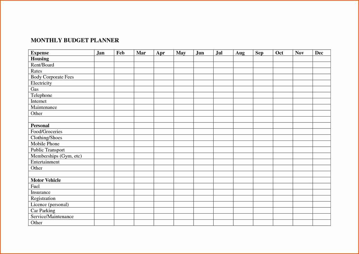 Monthly Expenses Spreadsheet Template Free – Spreadsheets