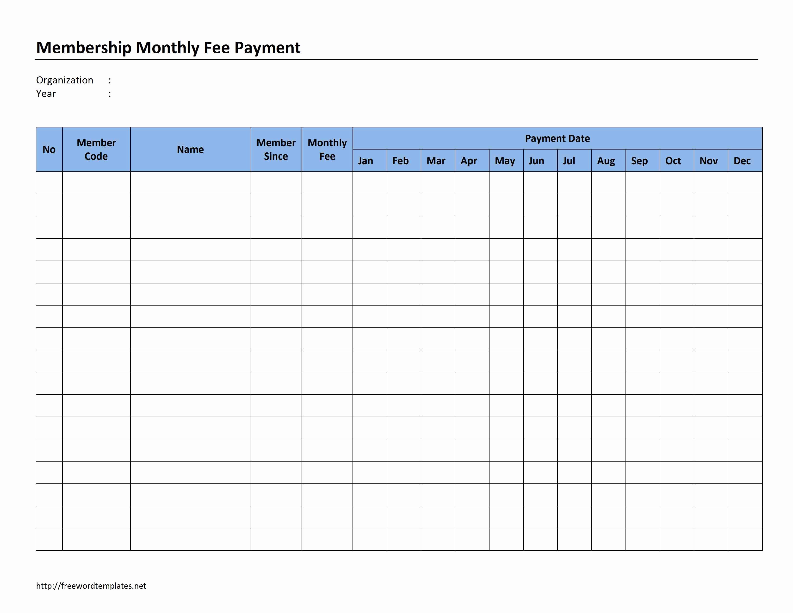 Monthly Invoice Template