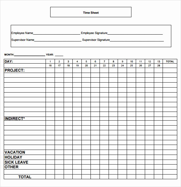 Monthly Timesheet Template 15 Download Free Documents
