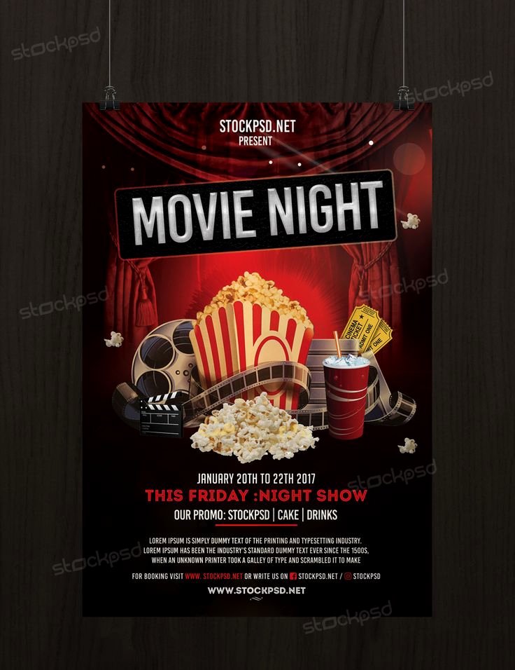 Movie Night – Free Psd Flyer Template