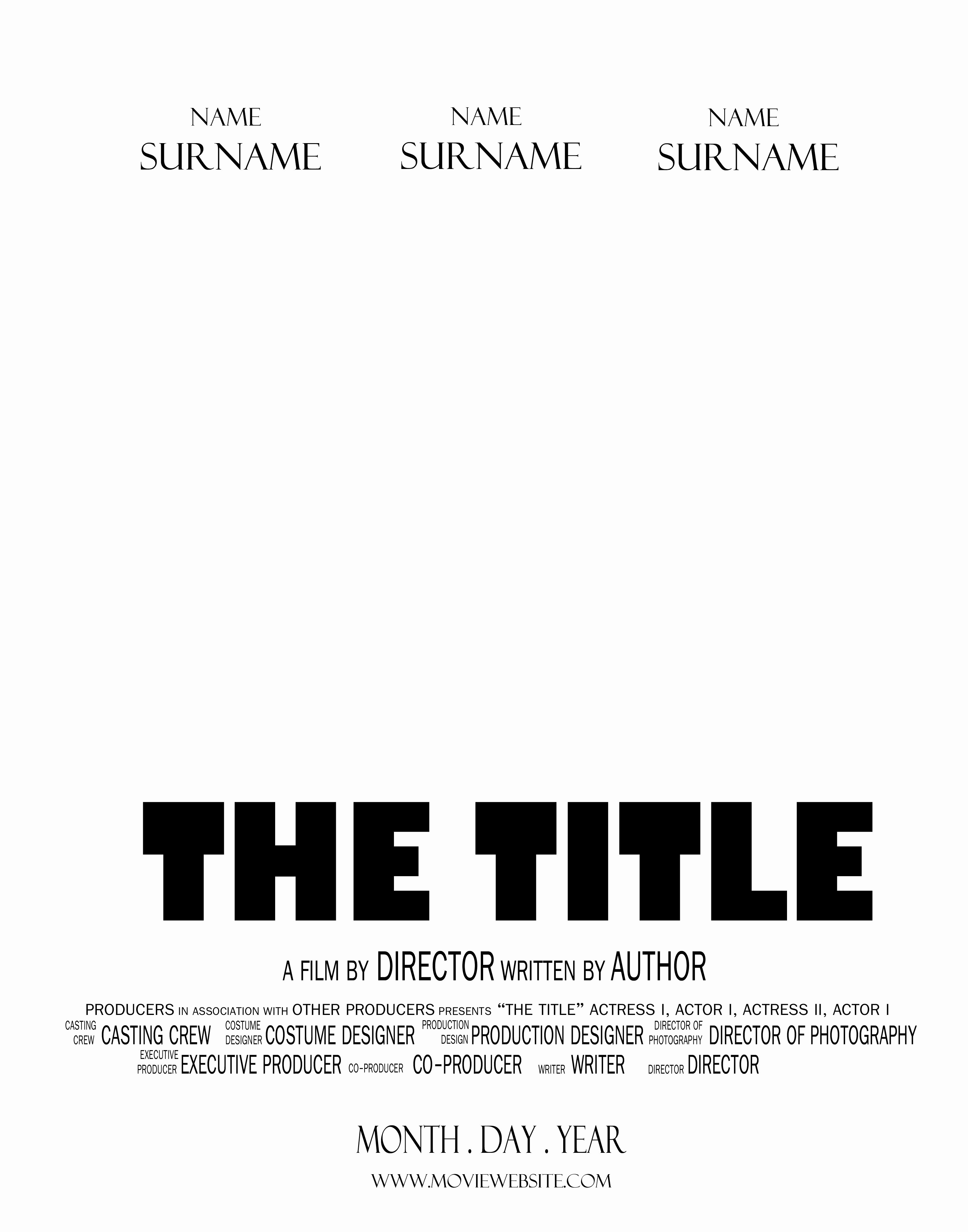 Free Movie Poster Template