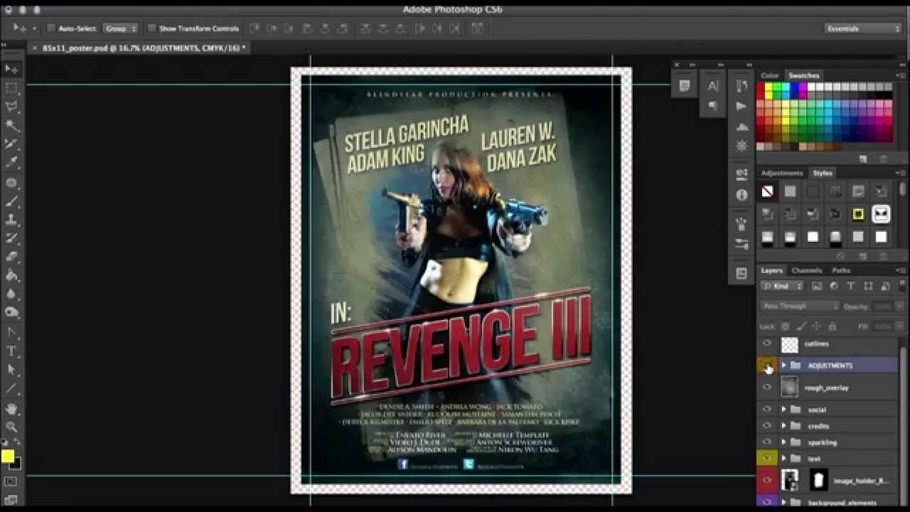 movie poster template psd free