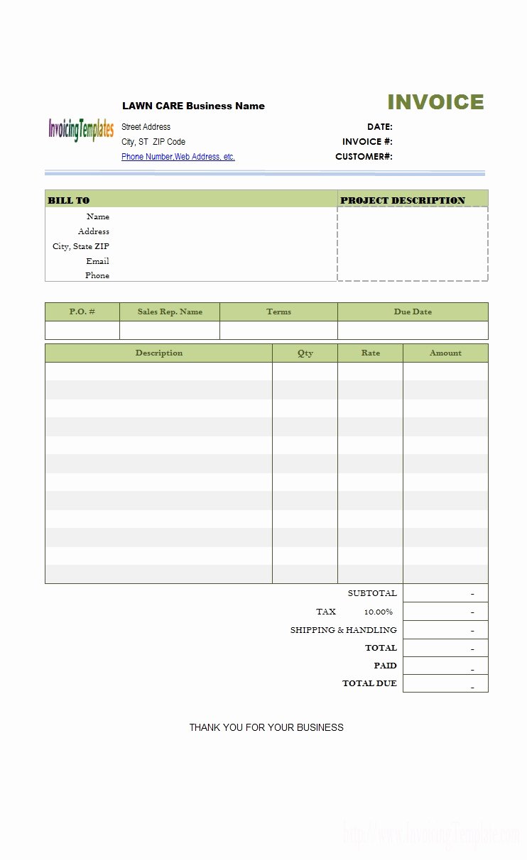 Moving Invoice Template Invoice Template Ideas