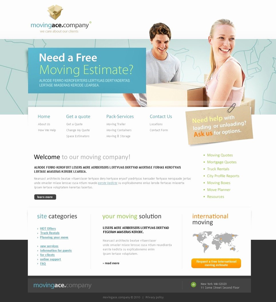 Moving Pany Website Template