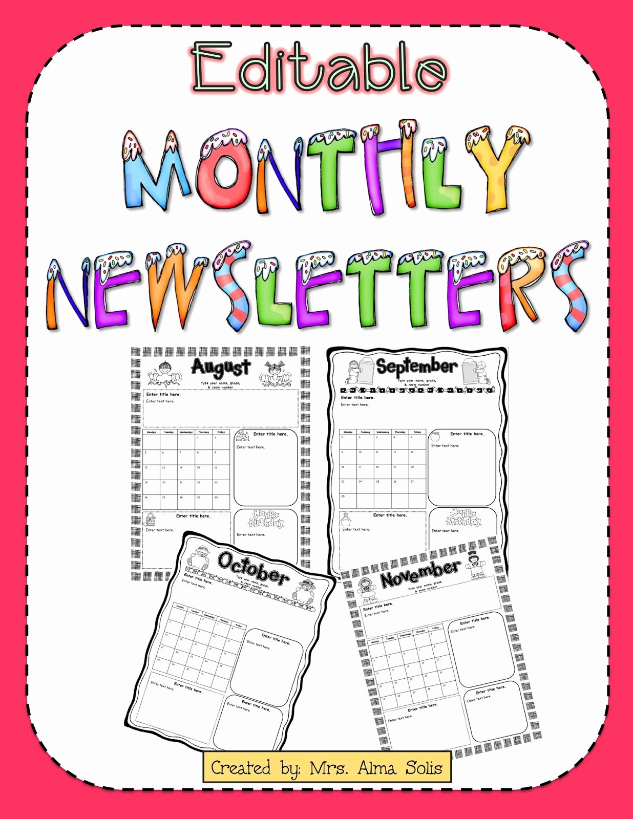 Mrs solis S Teaching Treasures Monthly Newsletters