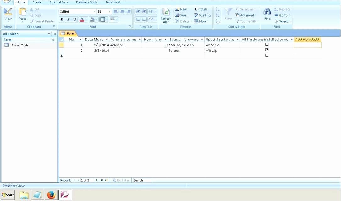 Ms Access 2007 Templates for Inventory Database Moving