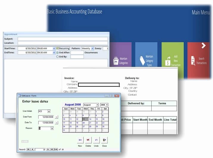 Ms Access Database Templates – some are even Free