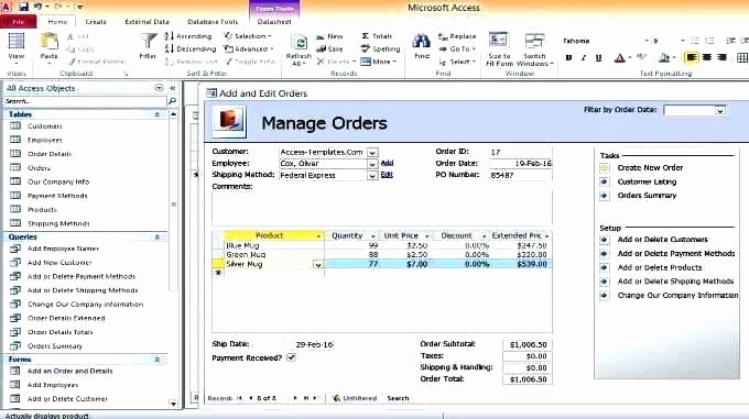 Ms Access Inventory Template Dashboard to See A