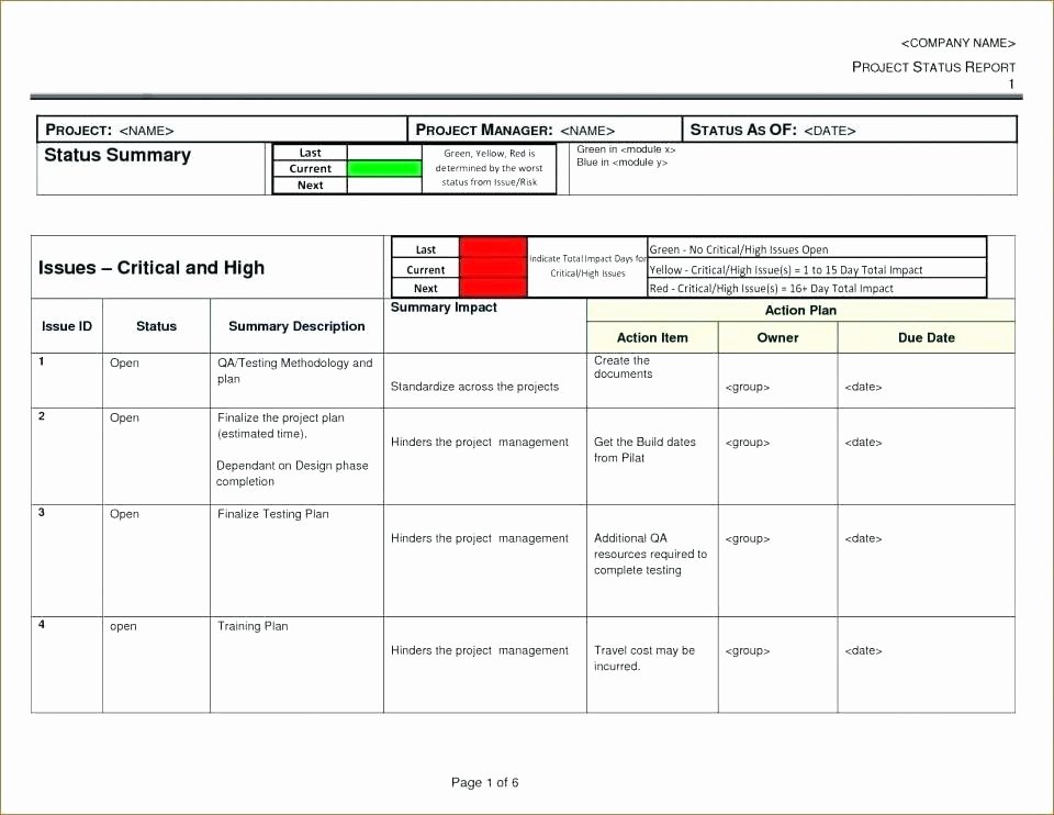 Multiple Project Tracking Template Excel Project Status