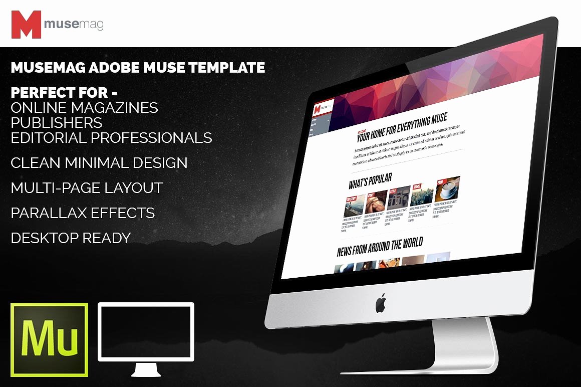 Musemag Adobe Muse Template Website Templates
