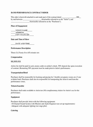 Music Contract Template