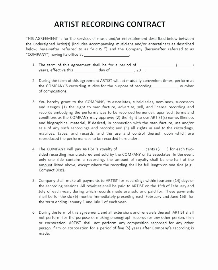 Music License Agreement Template Ideas Licensing Contract