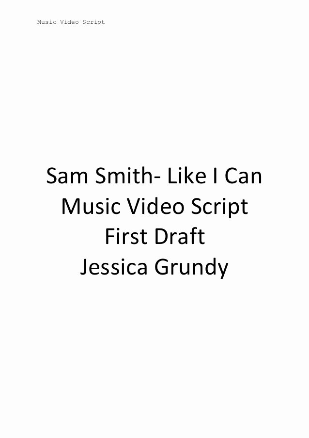 music video scripttemplate