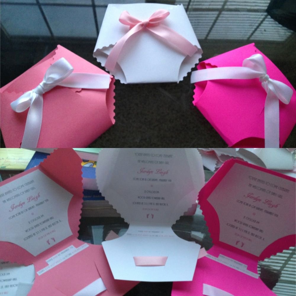My Homemade Baby Shower Invitations Cute and Fun to Make