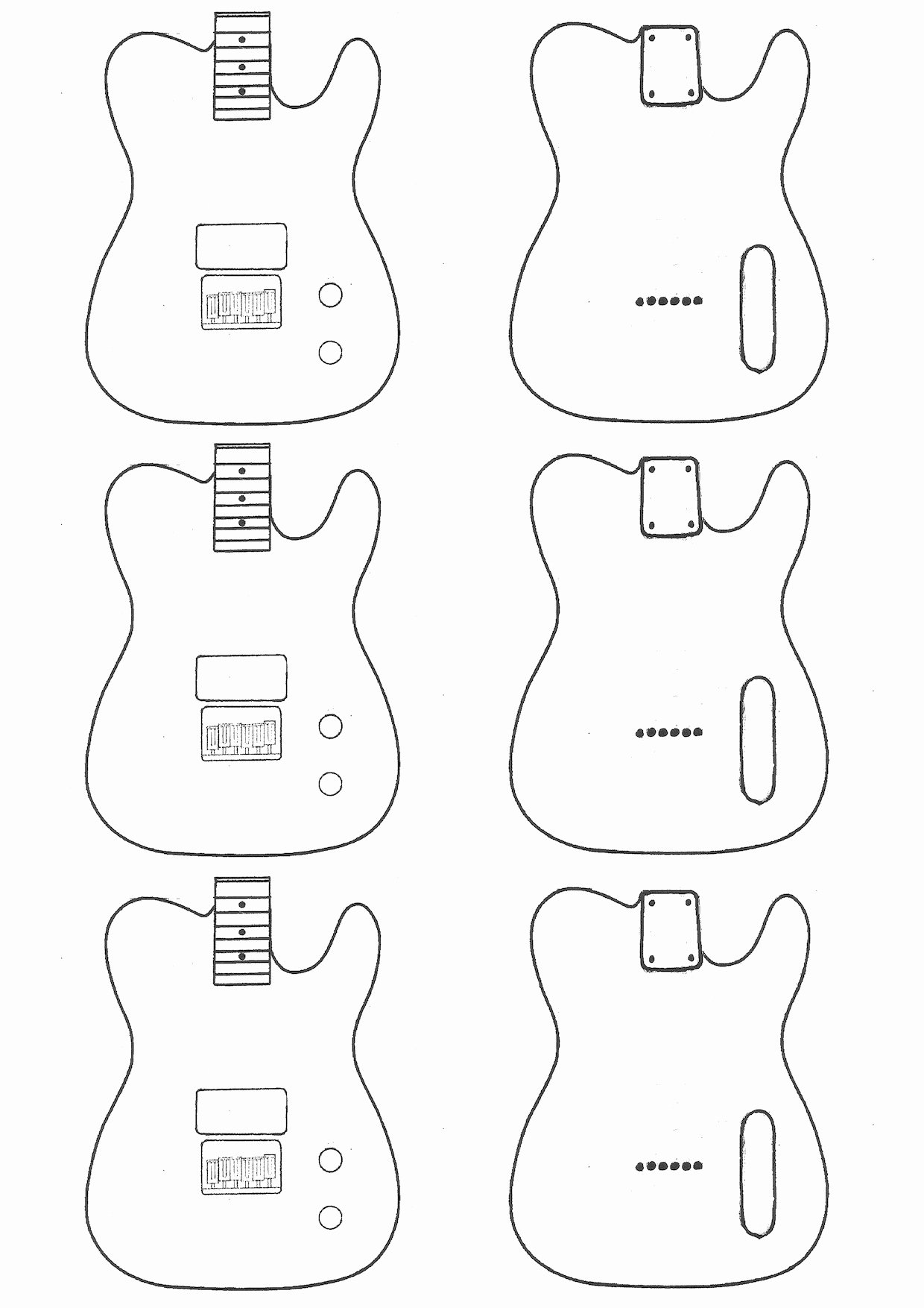 Guitar Pick Template Actual Size
