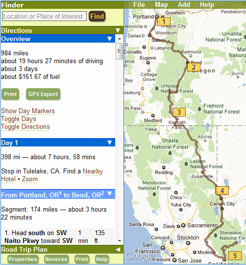 Myscenicdrives’s Road Trip Planner Documentation