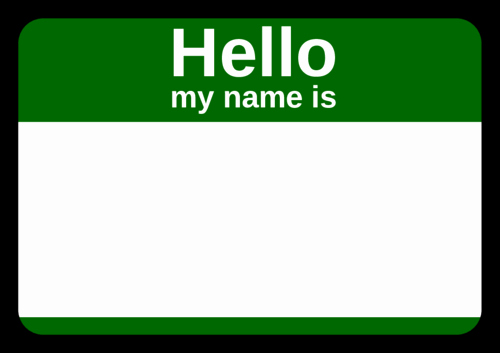 Name Tag Label Templates Hello My Name is Templates